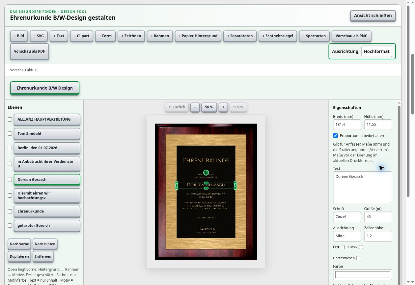 design tool gold